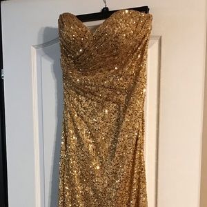 Gold sequin formal